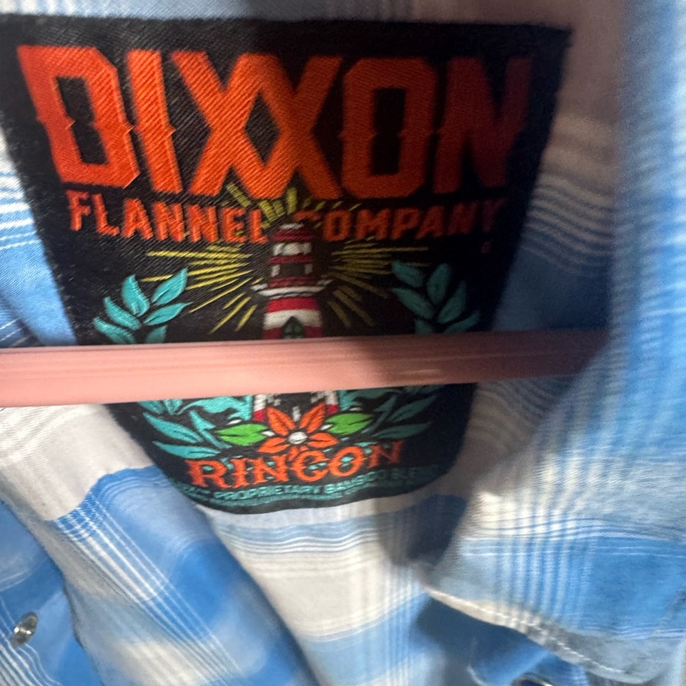 DIXXON Light Blue Plaid Flannel